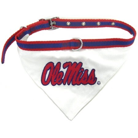 Pets First Ole Miss Rebels Dog Collar Bandana - Medium pfum1270-0002